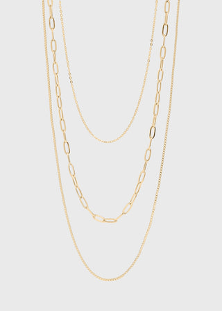 3 Chain Layered Necklace Set