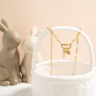 Gold Carabiner Necklace