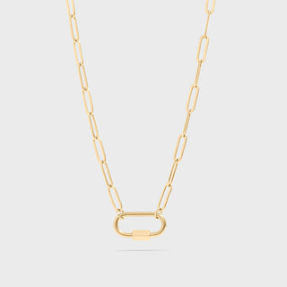 Gold Carabiner Necklace