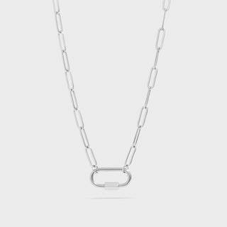 Silver Carabiner Necklace