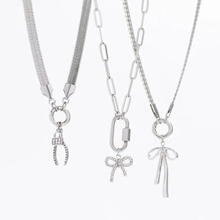 Silver Carabiner Necklace