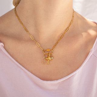 Gold Carabiner Necklace