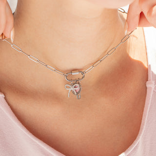 Silver Carabiner Necklace