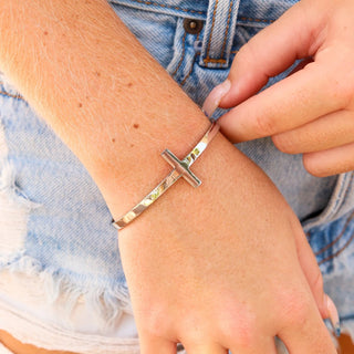 Philipians 4:13 Cross Cuff Bracelet