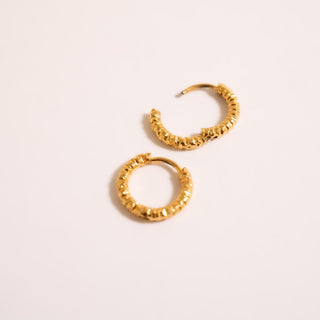 Textured Huggie Hoop Earrings