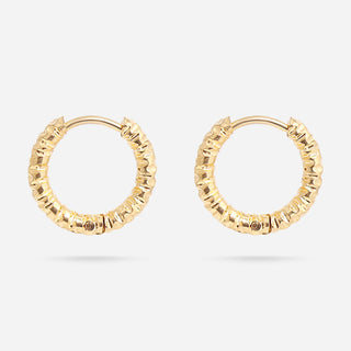 Textured Huggie Hoop Earrings