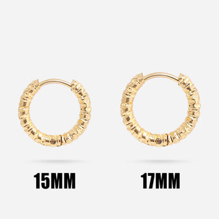 Textured Huggie Hoop Earrings