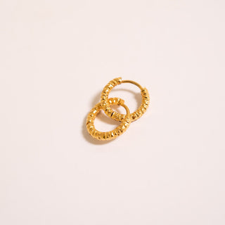 Textured Huggie Hoop Earrings
