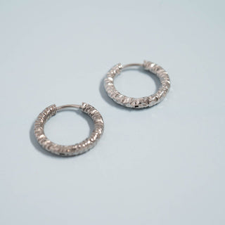 Textured Huggie Hoop Earrings