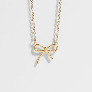 Gold Bow Necklace for women