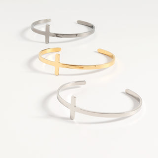 Philipians 4:13 Cross Cuff Bracelet