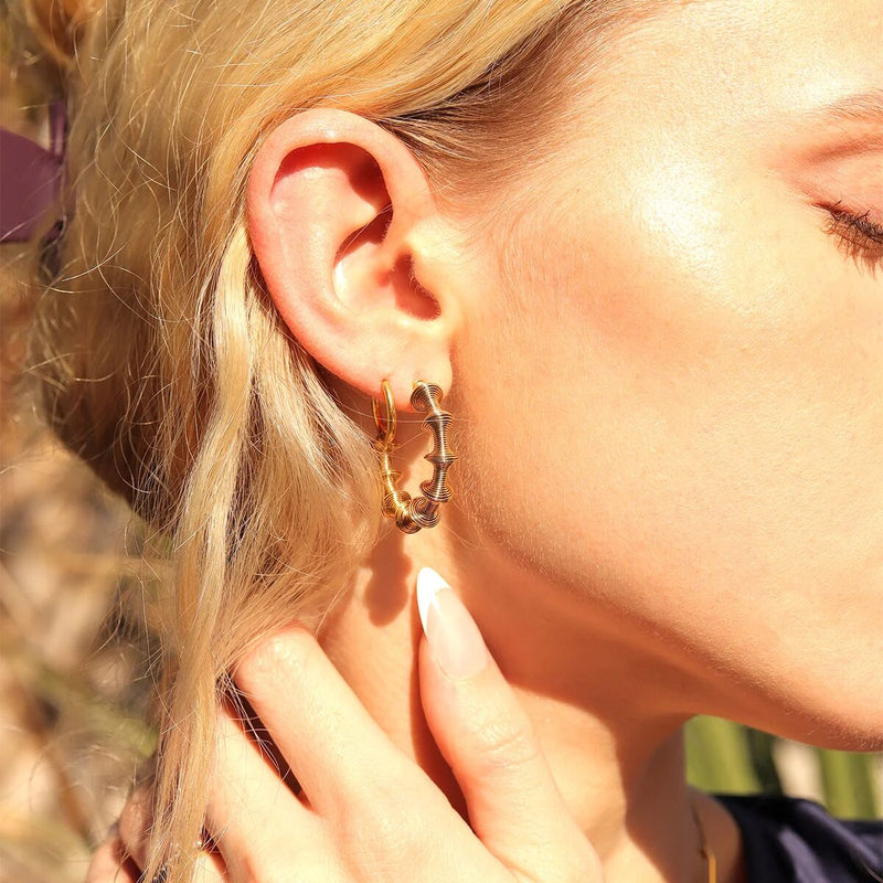 Destin Mismatched Earrings  (261 / W / GOLD)