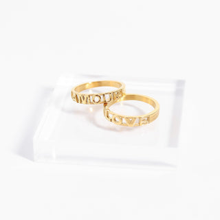 Amour and Love Stacking Rings
