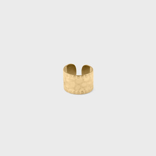 Hammered Ear Cuff- gold main 