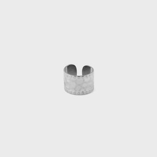 Hammered Ear Cuff- stainless main 