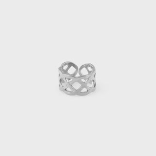 Woven Ear Cuff- stainless main 