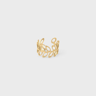 Oval Ear Cuff- gold main 