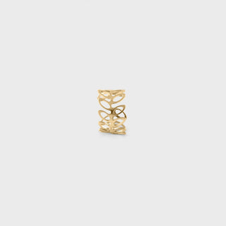 Oval Ear Cuff- gold main 
