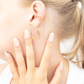 Beaded Cross Ear Cuff- Model