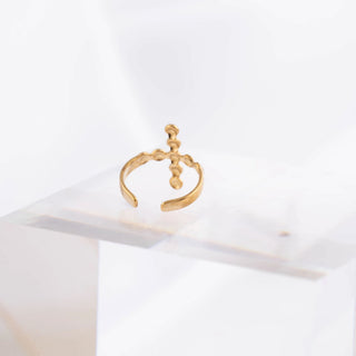 Beaded Cross Ear Cuff- Studio