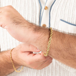 14K Gold Filled PLUS™ Rope Chain Bracelet- Model