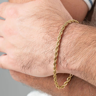 14K Gold Filled PLUS™ Rope Chain Bracelet- Model