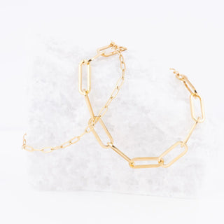 14K Gold Filled PLUS™ Paperclip Chain Bracelet- Studio