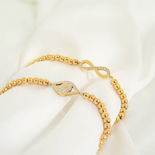 Stackable Infinity Charm Beaded Bracelet
