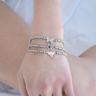 Stackable Butterfly Charm Beaded Bracelet