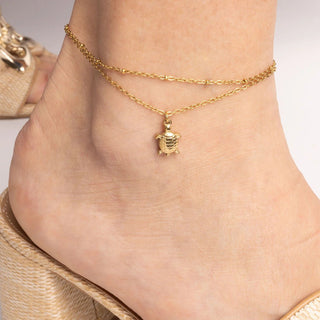 Sea Turtle Charm Anklet