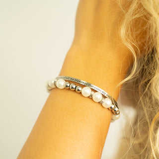 Alternating Satellite Pearl Beaded Bracelet