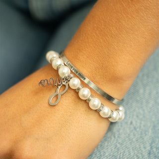 8mm Pearl Beaded Bracelet