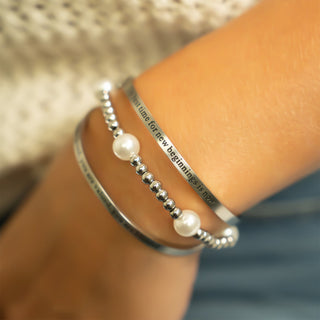 Satellite Pearl Beaded Bracelet