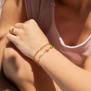 Linked Heart Chain Bracelet