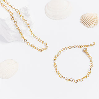 Linked Heart Chain Bracelet