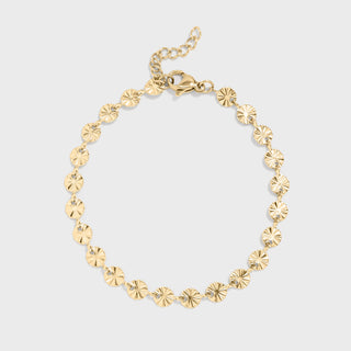Gold Sunburst Chain Bracelet