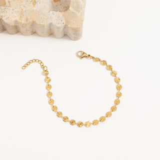 Gold Sunburst Chain Bracelet