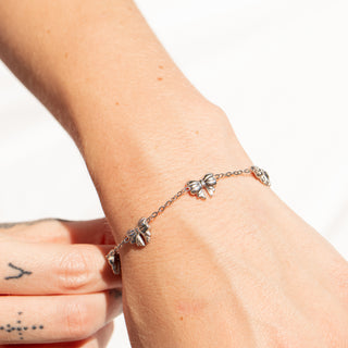 Silver Bow Station Bracelet