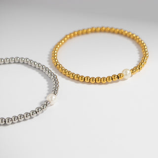 Stretch Bracelet with Pearl
