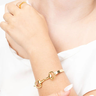 Horsebit Buckle Bangle Bracelet- Model