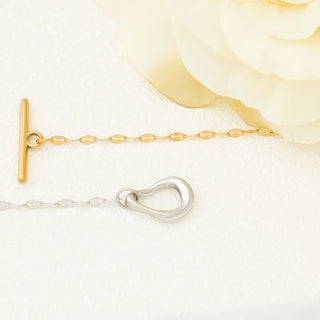 Abstract Carabiner Bracelet- silver and gold studio 