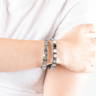 Silver Colorful Stone Italian Charm- model