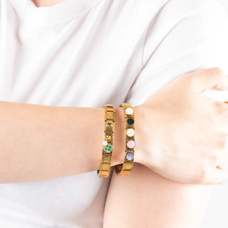 Gold Initial Italian Charm- model