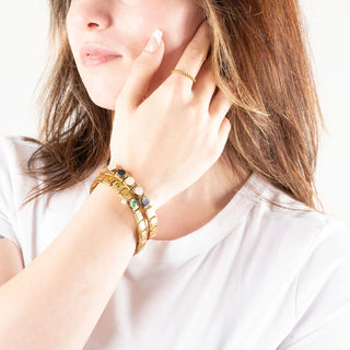 Gold Colorful Stone Italian Charm- model