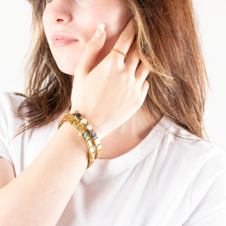 Gold Initial Italian Charm- model