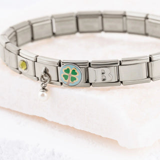 Silver Initial Italian Charm- studio