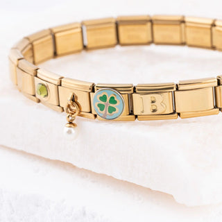 Gold Initial Italian Charm- studio