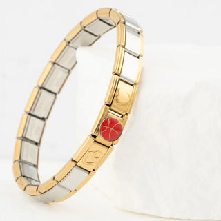Double Heart Italian Charm- Studio