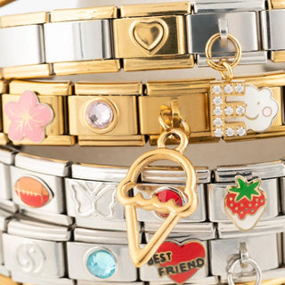 Gold Birthstone Italian Charm- Studio