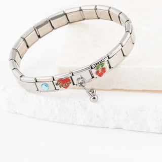 Silver Birthstone Italian Charm- Studio-studio
